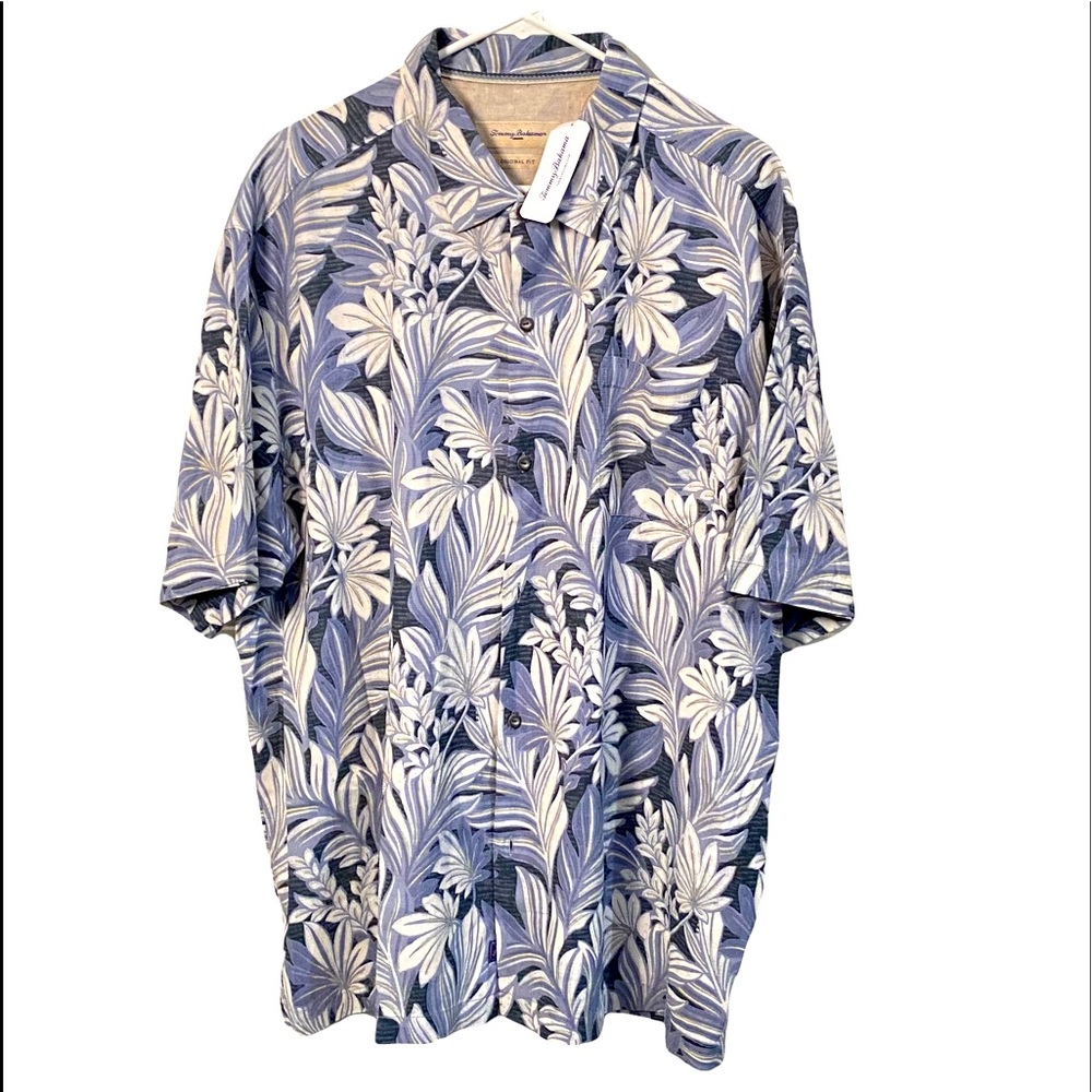 NWT $115 Tommy Bahama Men's Floral print Graphic Button Front Silk Cotton XXL